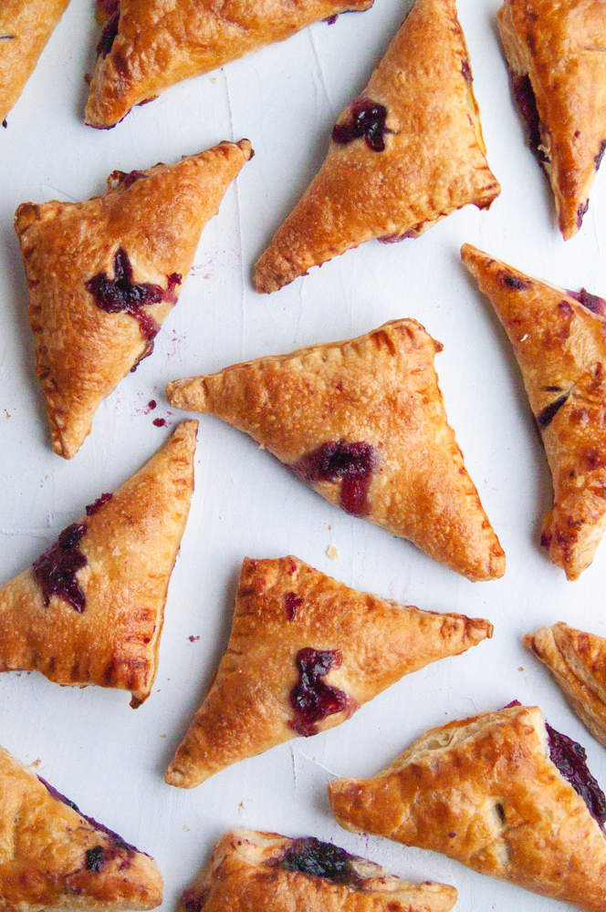 Blueberry Turnovers Overhead