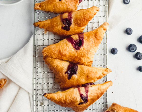 Lemon Blueberry Turnovers laid out