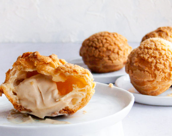 Center of cookie butter cream puffs