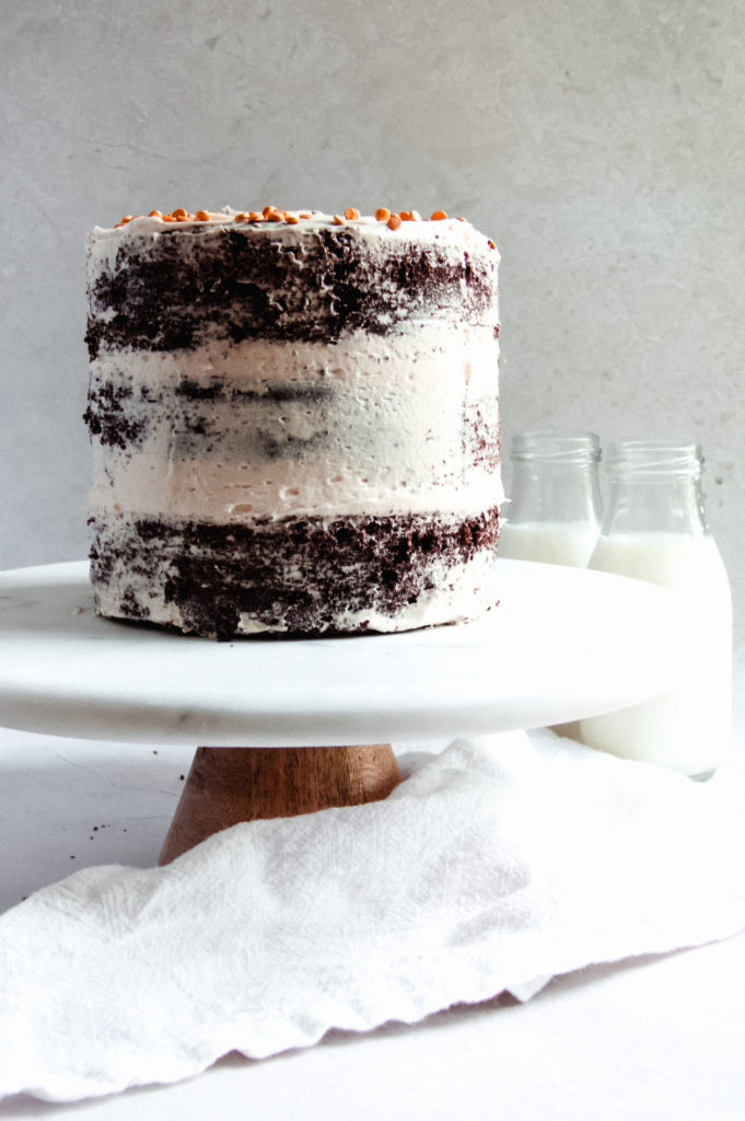 Chocolate Genoise Cake with Coffee Caramel Frosting - The Flavor Bender